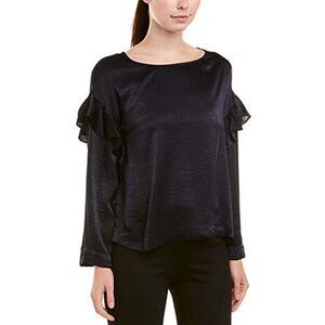Vince Camuto Velvet Ruffled Top